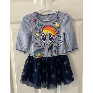 My Little Pony Blue Tutu Dress with Stars Toddler Girl Size 3T